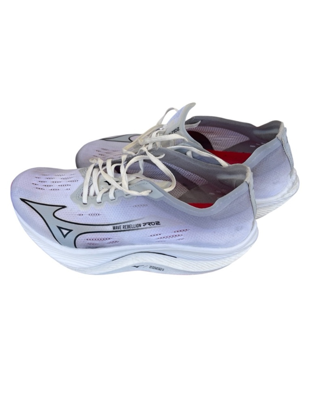 Mizuno Wave Rebellion Pro 2 Running Shoes White Lightweight Racing Trainers